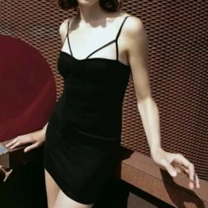 Zara black fitted mini dress SIZE SMALL